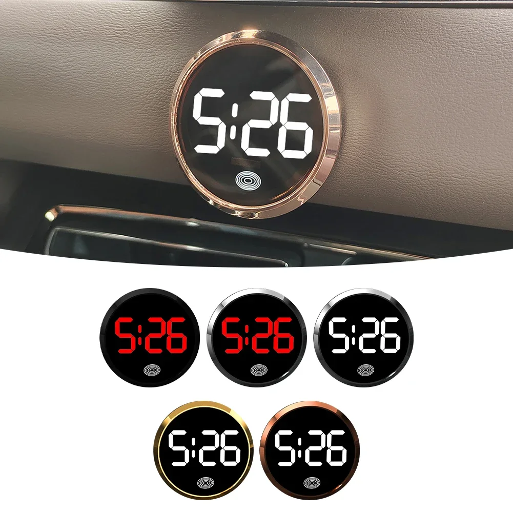 Car Luminous Car Clock Black Rose Gold  Silver Gold Interior Clock For Car Vehicle Watch Car Supplies Novelty Car Clock