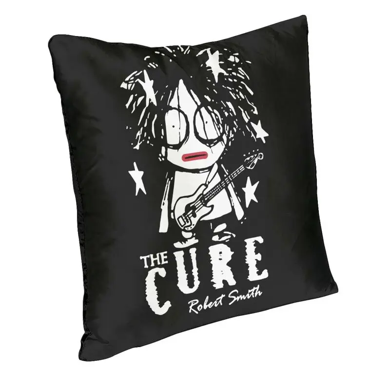 Music Rock Band Cure Square Pillow Case Home Decorative Robert Smith Cushion Cover Throw Pillow for Sofa Double-sided Printing