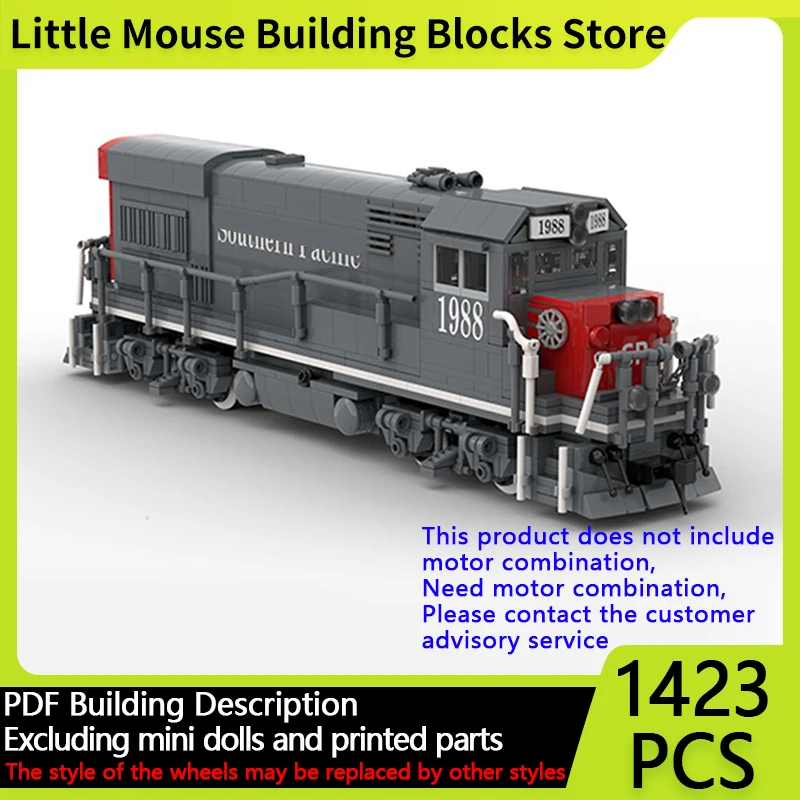 

City Car Model MOC Building Bricks GE U-18B Diesel Locomotive Modular Technology Gifts Holiday Assemble Children Toys Suit