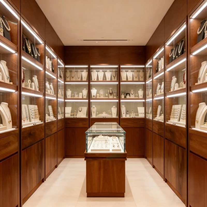 

Professional Supplier Jewellery Gem Display Counter Multi-function Jewelry Shop Glass Wooden Showcase Lockable Display Cabinet
