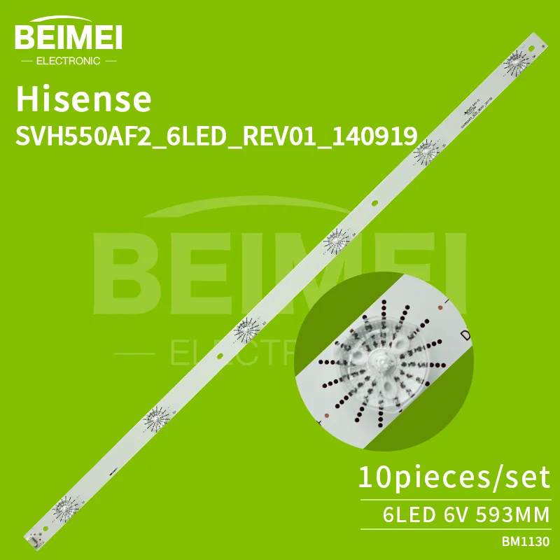 led light strip SVH550AF2_6LED_REV01_140919 LED BackLight Hisense LED55EC620UA LED55K560U led strip 10pcs/set