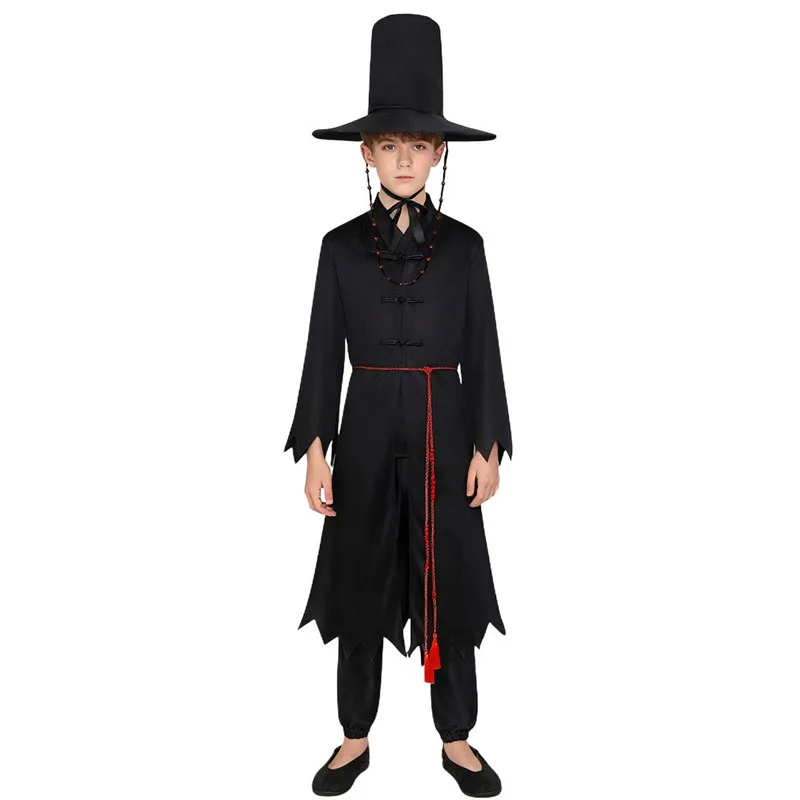 أزياء أطفال على طراز فيلم سانا بوي التأثيرية أزياء شيطان هنتر ساجا بوي Kpop مجموعة الغناء على الطراز الكوري للأولاد المعبود أزياء حفلات الهالوين #4