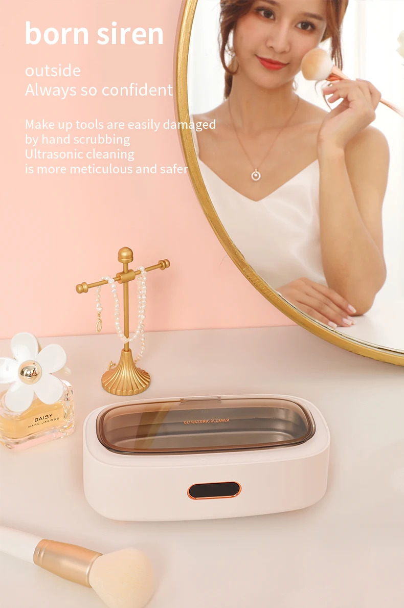 STLF Portable Ultrasonic Cleaner Machine 45kHz High Frequency for Jewelry Glasses Watches Make-Up Tools for Use