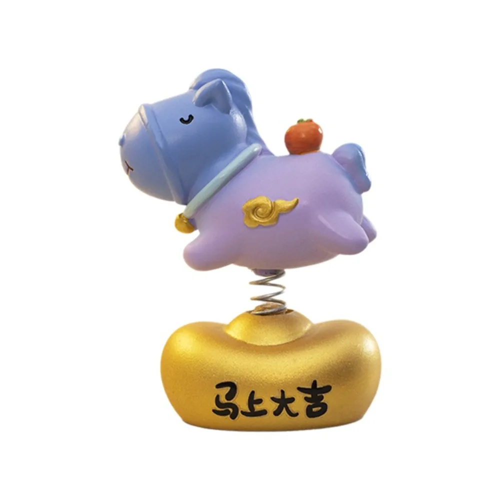 

Cartoon Zodiac Pony Ornaments Pony Shape Kawaii Horse Statue Resin Horse Year New Year Desktop Ornament Home Decoration