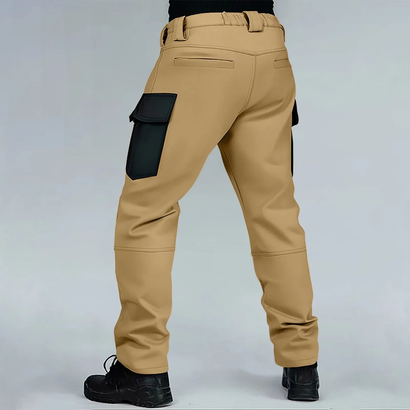 

Мужские тактические рабочие брюки для работы на открытом воздухе, рыбалки, кемпинга, водонепроницаемые, износостойкие брюки-карго с несколькими карманами (ремень в комплект не входит)