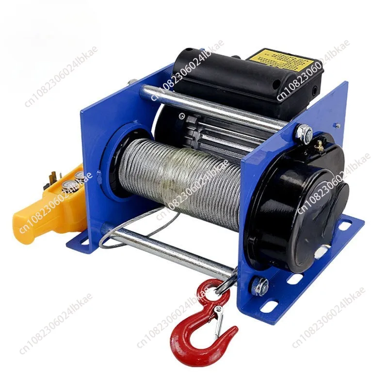 Electric Winch 800kg/600kg Electric Hoist 30M Steel Wire Rope Windlass Winding Engine Elevator Household Building Crane 1.5KW