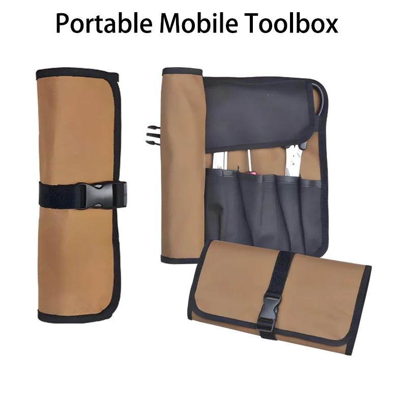 Multi Functional Roll Type Thickened Oxford Cloth Tool Kit Adjustable Roll  Outdoor Car Anti Drop And Lost Storage Bag Tool Kit