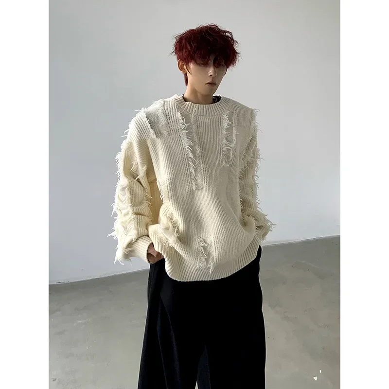 

Осенне-зимний свободный свитер в корейском стиле, модный повседневный топ с круглым вырезом и длинными рукавами