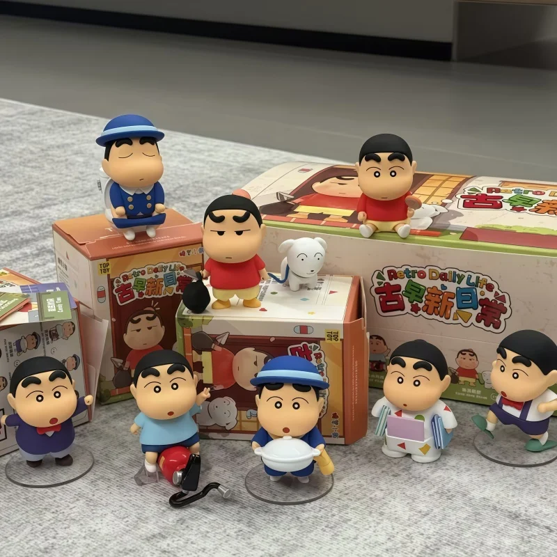 

Genuine Blind Box Crayon Shin Chan Retro Daily Life Series Authentic Trendy Handmade Ornament Surprise Gift For Collectors