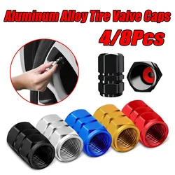 4/8Pcs Aluminum Alloy Car Wheel Tire Valve Caps Tyre Rim Stem Covers Car Dustproof Tire Cap For Auto Moto Truck Bike Accessories