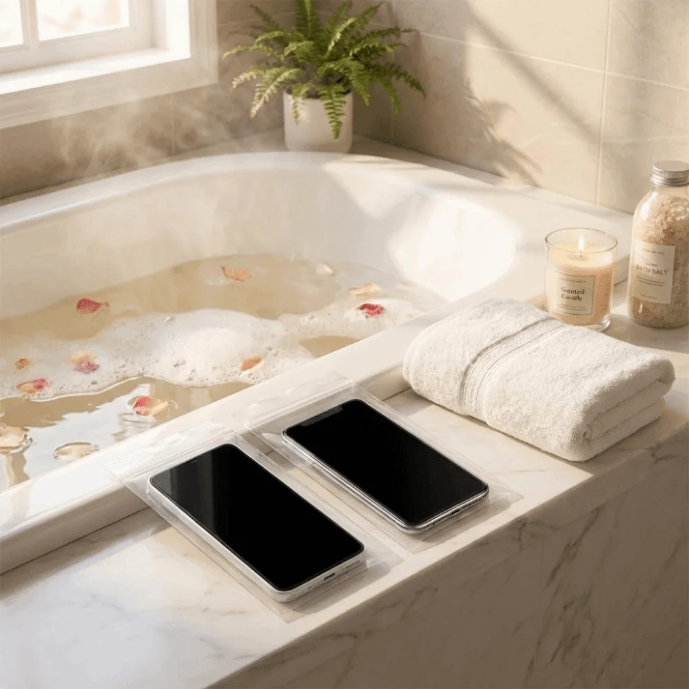 

Transparent Material Waterproof Phone Bags Waterproof Design Self-Sealing Closure Self-Sealing Phone Bags Clear View