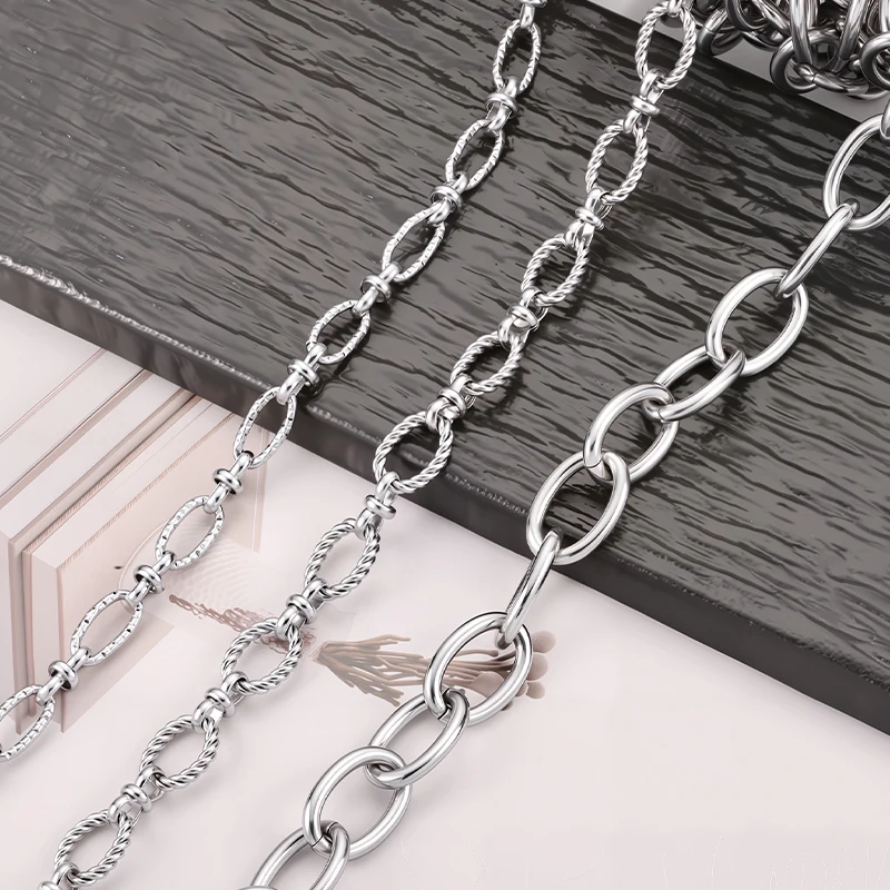 НОВИНКА!!! Овальная цепочка из нержавеющей стали с 8 символами, ювелирные изделия «сделай сам», ожерелье, браслет, аксессуары, большая цепочка, цепочка для сумки для одежды НОВИНКА!!! Овальная цепочка из нержавеющей стали с 8 символами, ювелирные изделия «сделай сам», ожерелье, браслет, аксессуары, большая цепочка, цепочка для сумки для одежды