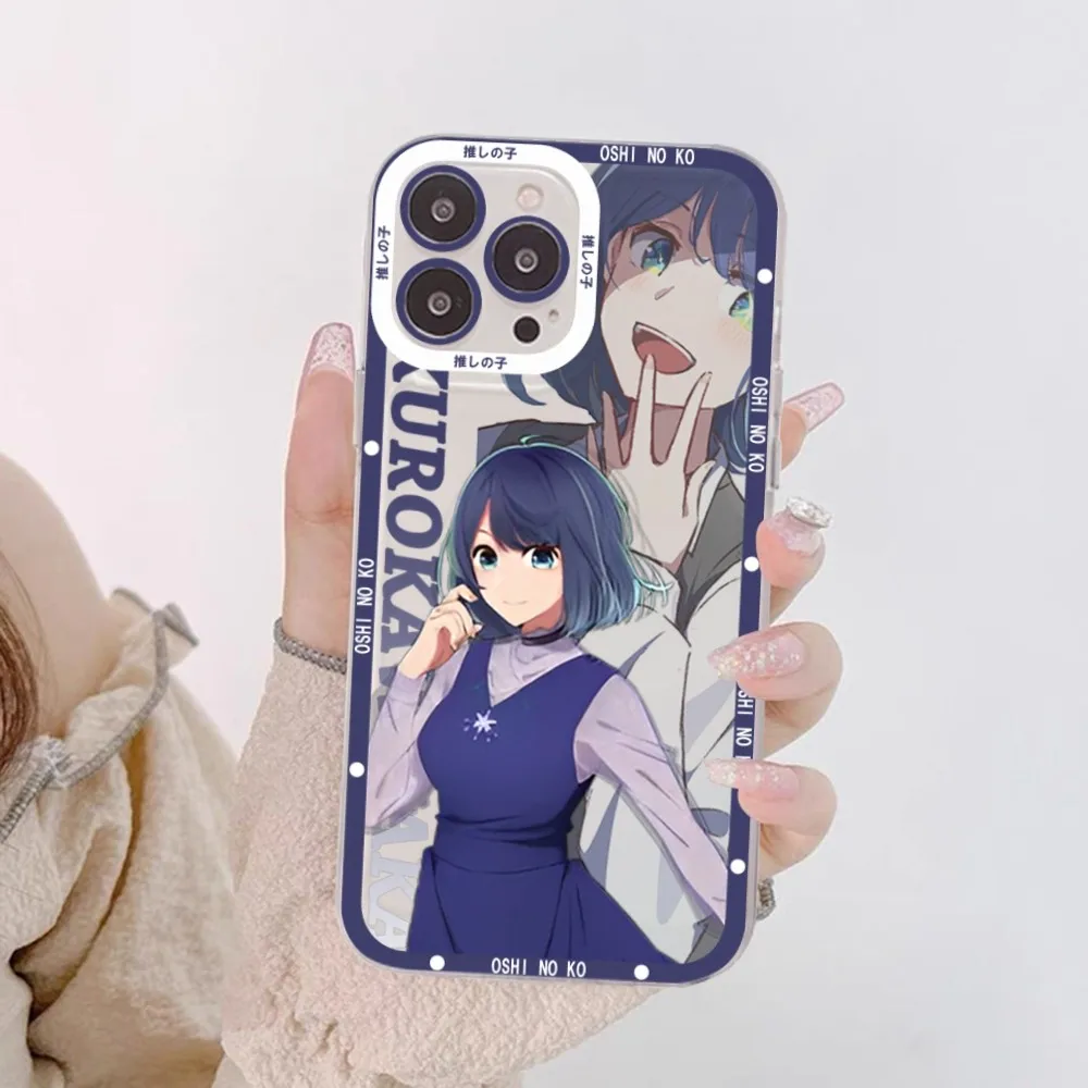 Oshi No Ko Anime Ai Hoshino Girl Phone Case For Samsung S 20 21 22 23 lite plus ultra Clear Mobile Cover Funda