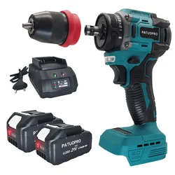 PATUOPRO 2 In 1 Brushless Electric Screwdriver Cordless Drill Driver 2-Speed Multifunctional Power Tools For Makita 18v Battery