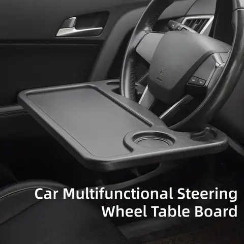 Car Portable Steering Wheel Table Bracket Car Steering Wheel Laptop Stand Beverage Food Coffee Tray Board for Working Eatingable