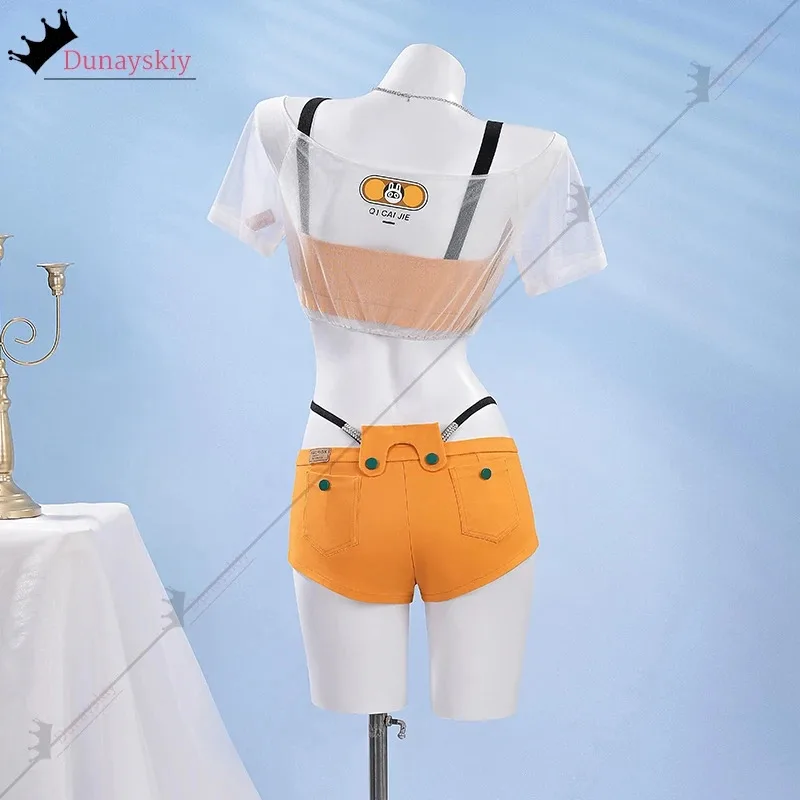 25COSZenless منطقة صفر حسناء تأثيري حلي zzz حسناء ملابس السباحة الصيف الزي قبعة السراويل بيكيني الفتيات تمويه للنساء الكبار x