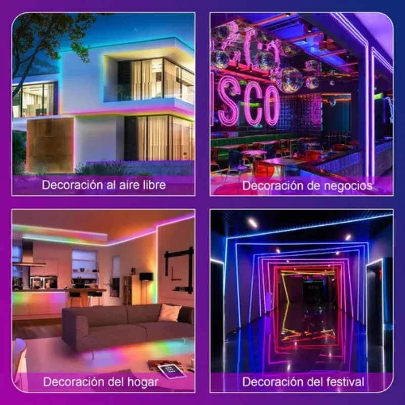 Striscia luminosa Flex Neon Light Bluetooth IP68 Applicazione 5M Striscia luminosa per illuminazione