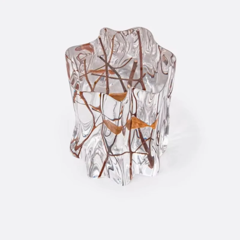 Modern style transparent epoxy resin adjustable height bar stool, suitable for living room coffee table, living room furniture