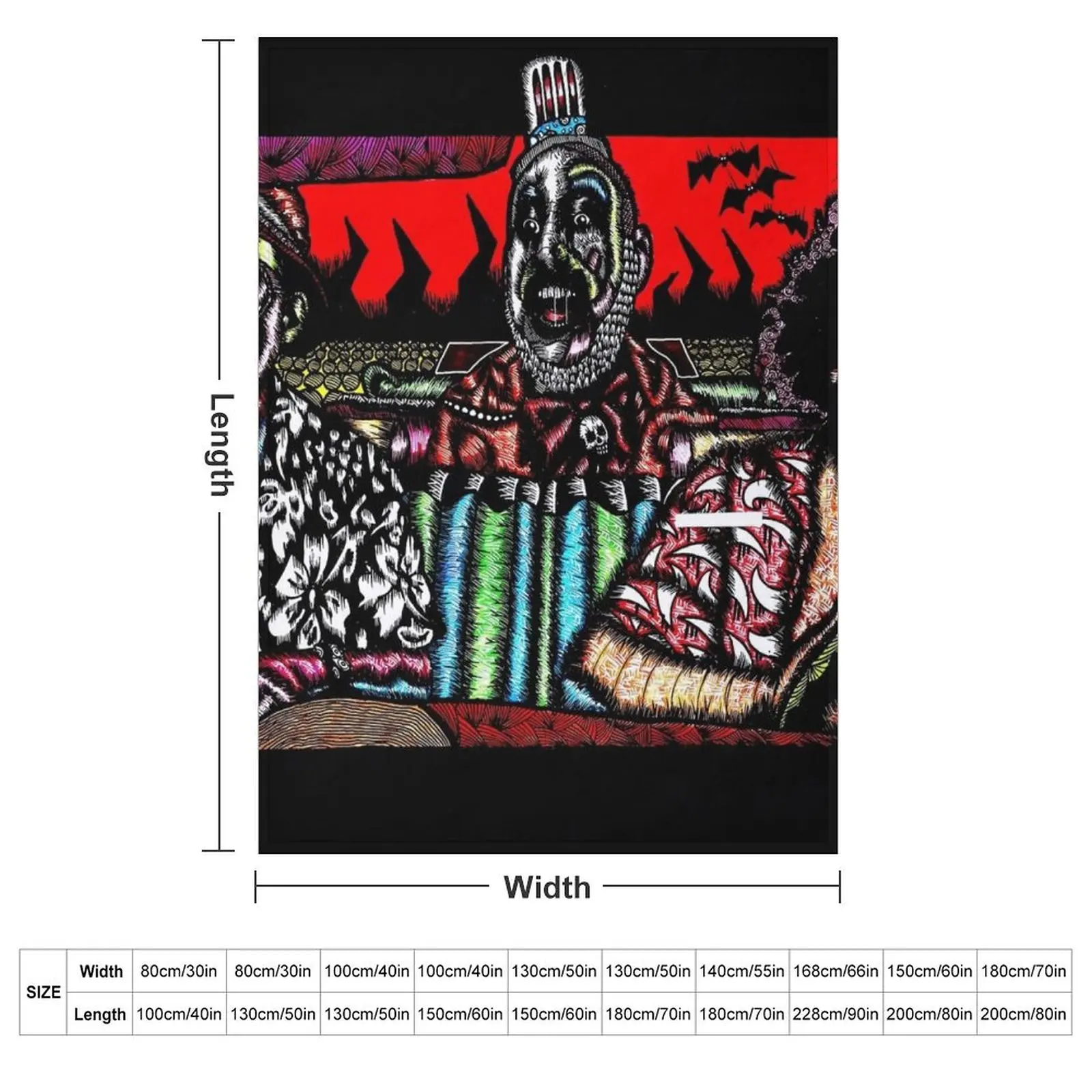 BAT COUNTRY FT CAPTAIN SPAULDING Throw Blanket warm for winter manga halloween Flannel Blankets For Sofas Sofa Throw Blankets