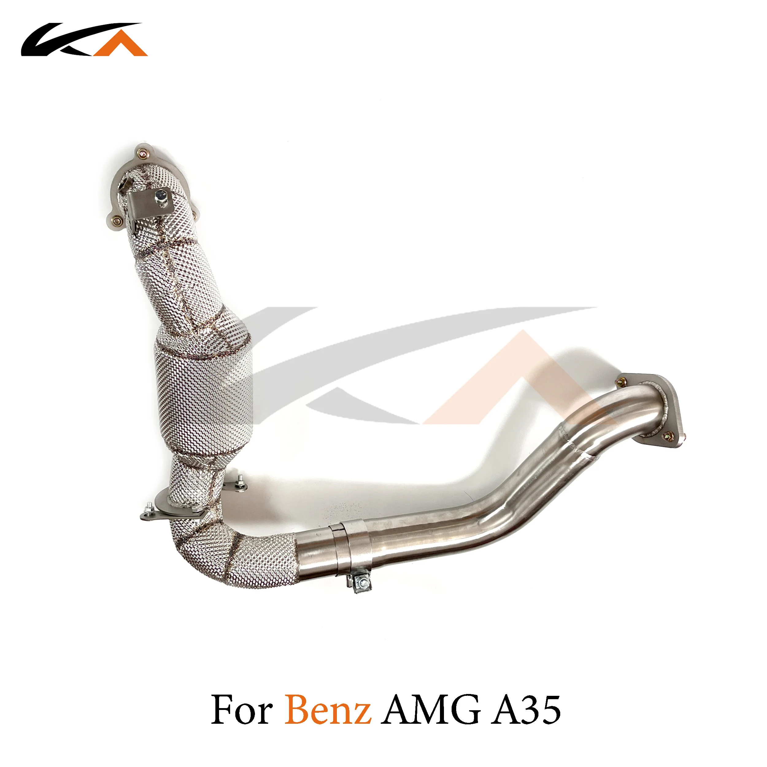 

KA Tuning downpipe exhaust steel headers for Mercedes-benz AMG A35 3.0T axle pipe performance heat shield catalysis