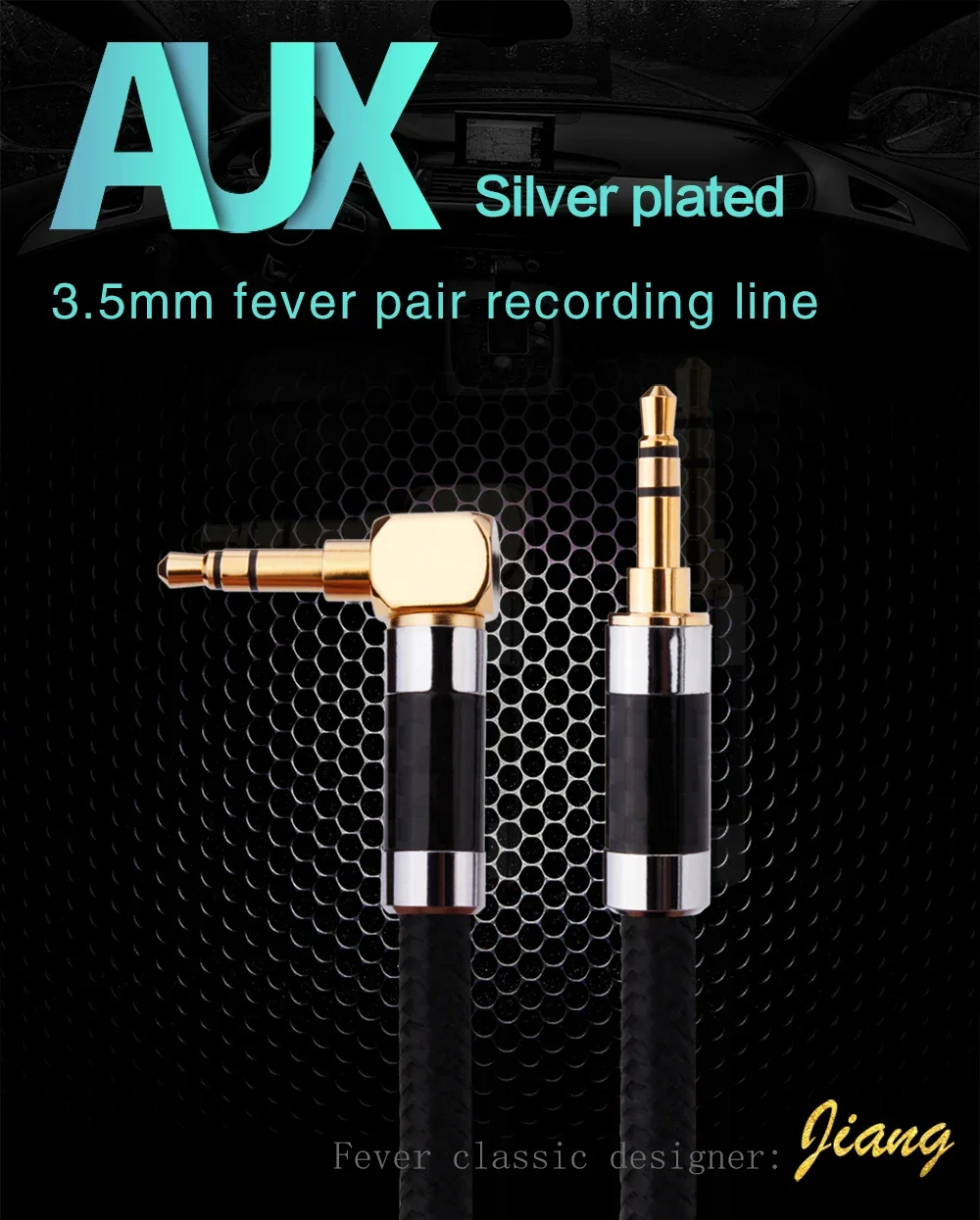 Cavo 3,5 Mm 3 Cavi AUX Maschio A Angolo Retto 3.5 Mm – Per Collegare Smartphone A Auto, Stereo, Altoparlanti Adattatore Audio