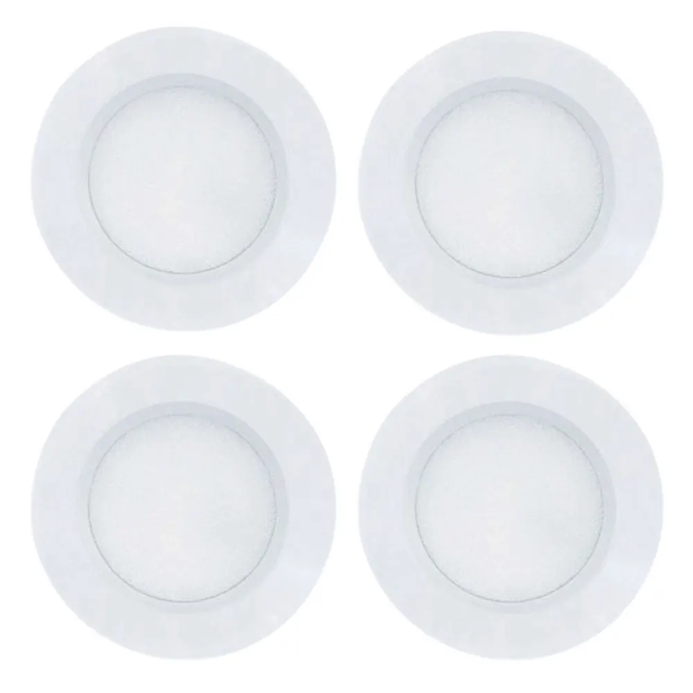 4-Piece Ultra Thin 3W LED Downlight Embedded Cabinet Light Bulb 3W 12V DC Silver White Shell 55mm Hole Closet Yacht Light Lamp