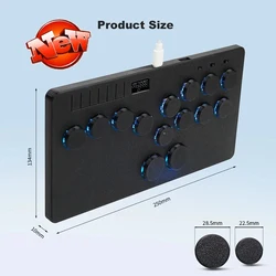 Flatbox Ultra S Stickless Controller Hitbox For P5 Arcade Joystick Hitbox For PS4/PC/NS/Steam With Kaih Low Profile Switch