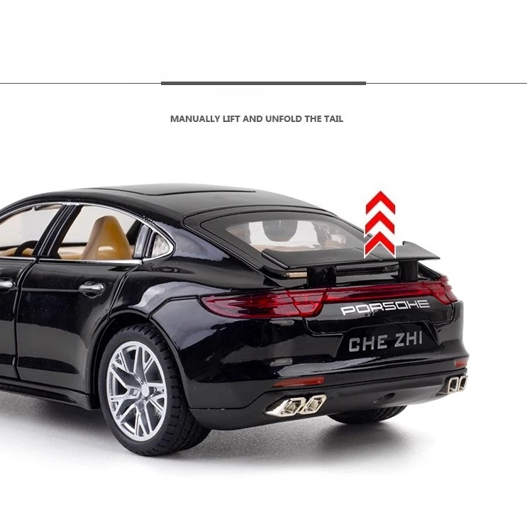 1:24 Porsche Panamera aleación Diecasts y vehículos modelo de juguete simulación sonido y luz tirar hacia atrás juguetes para niños colección regalo