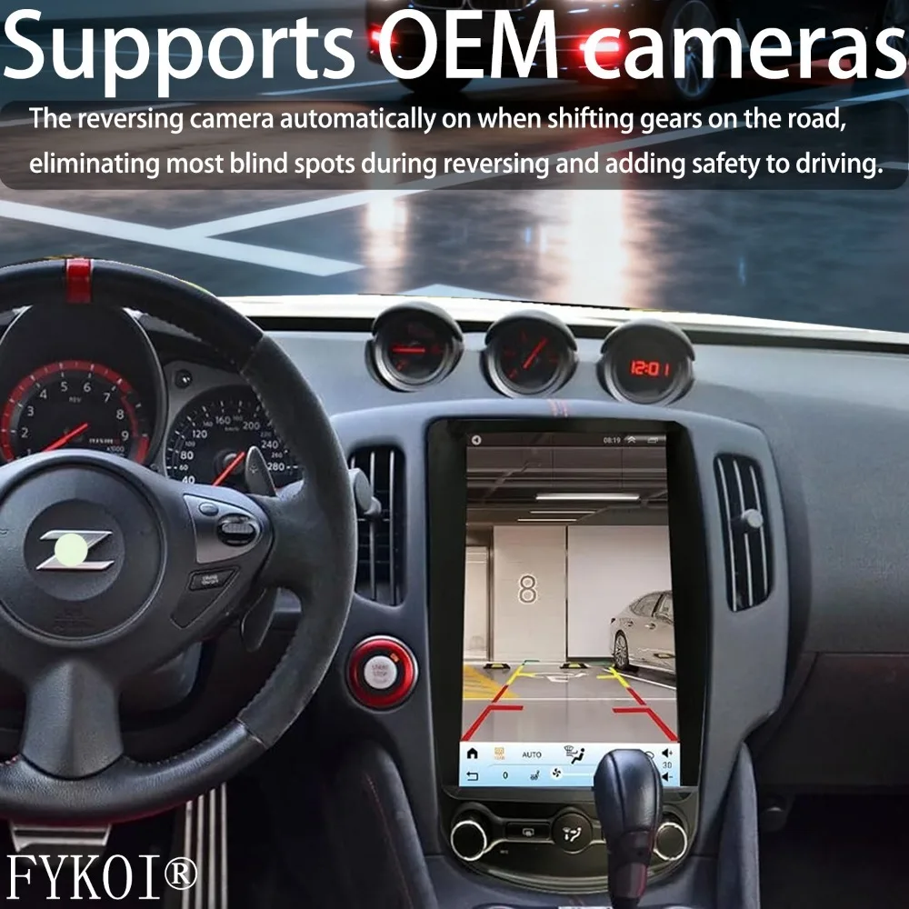 Supports OEM Cameras For Nissan 370Z GT Z34 2008-2021 Android 15 Stereo Car Radio WiFi Bluetooth Touch Screen Wireless CarPlay