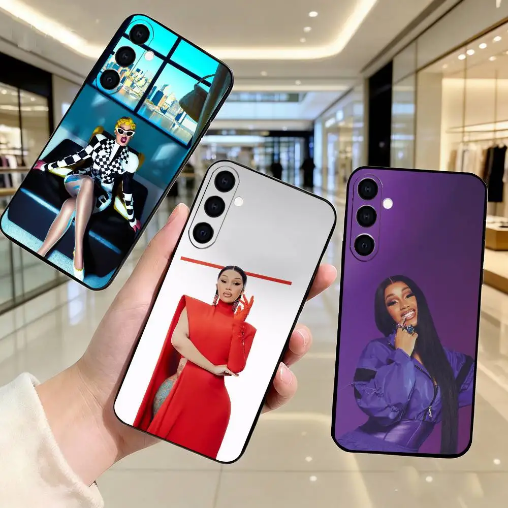 American rapper C-Cardi Phone Case For Samsung Galaxy A73,A72,A71,A70,A53,A52,A51,Soft Silicone Black Cover