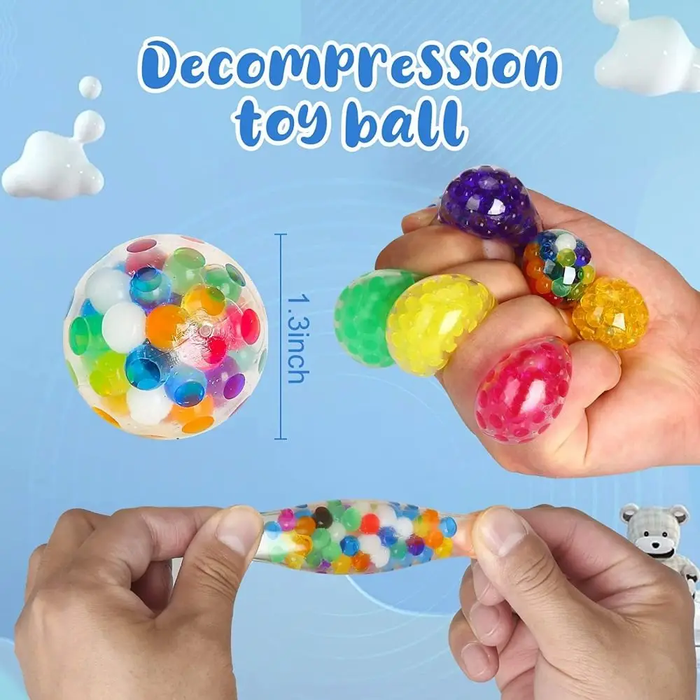 10 pz Spremere Acne TPR Sfera di Cristallo Sfera Solida Sfera D'acqua Pizzicare Simulazione Realistica Arcobaleno Palla Spremere Giocattoli
