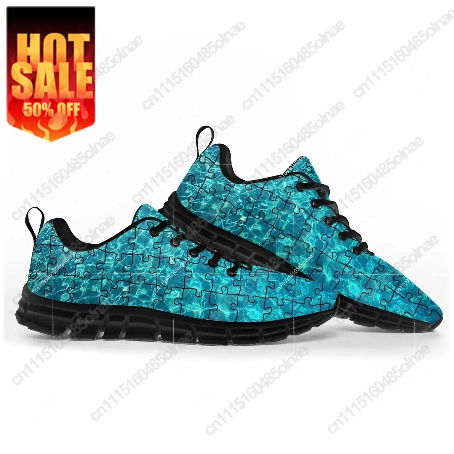 Puzzle Printing Hot Pop Sports Shoes Mens Womens   Sneakers Casual Custom High Quality Couple Shoes Black