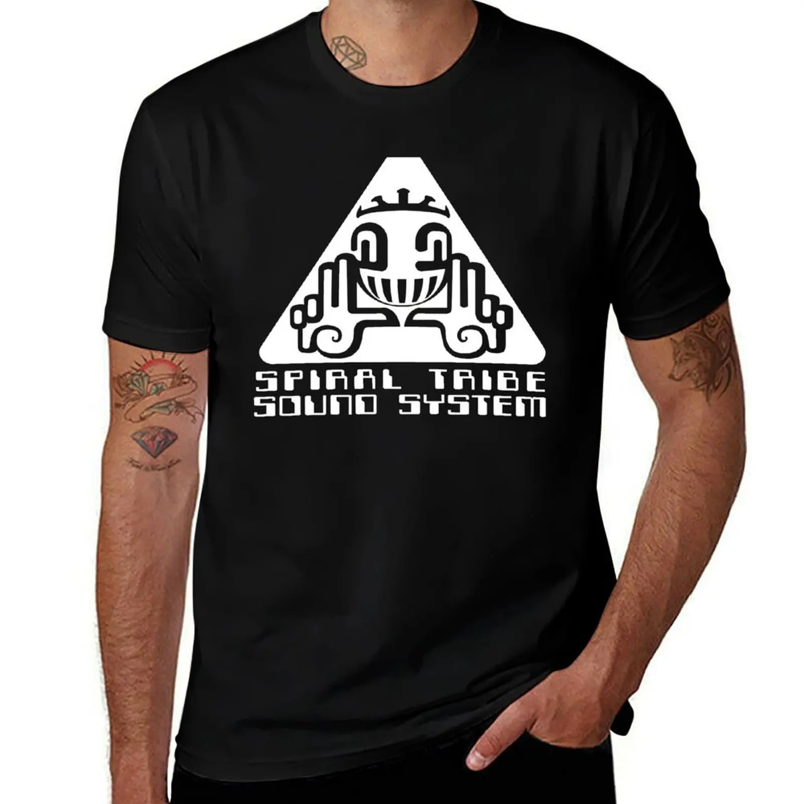 Sound System - Spiral Tribe - Band Logo T-Shirt Mechanic Work Tee Shirt