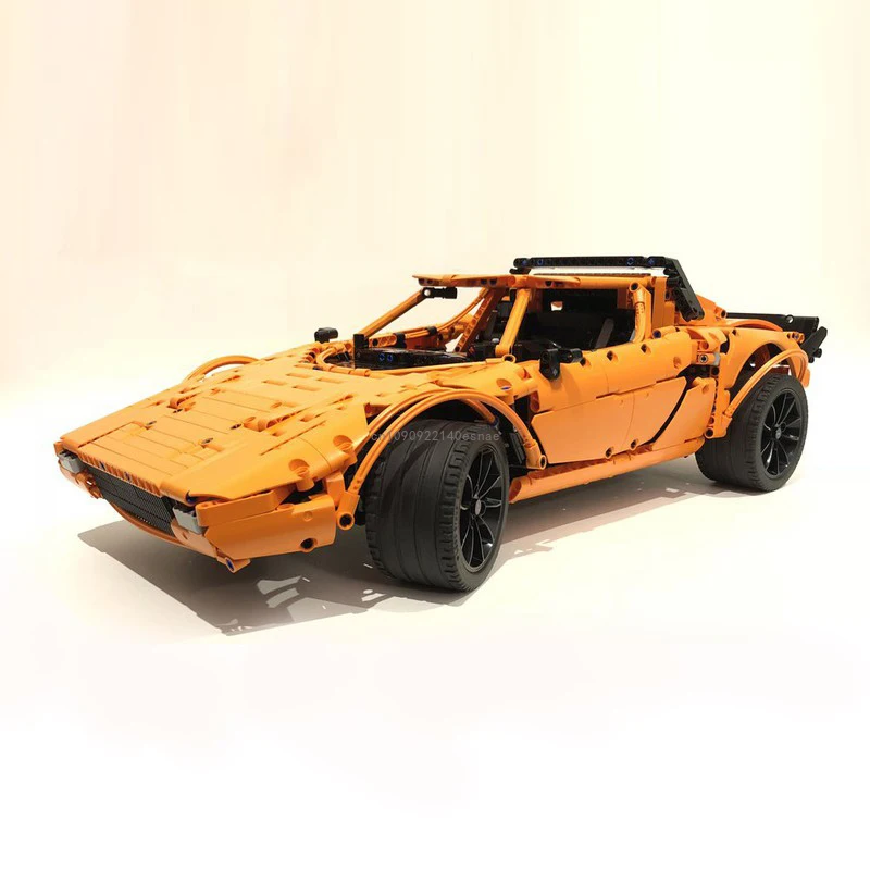 

Технические кирпичи MOC, оранжевый супер спортивный автомобиль Lancia Stratos Stradale 42056, строительные блоки, детские развивающие игрушки, подарки на день рождения