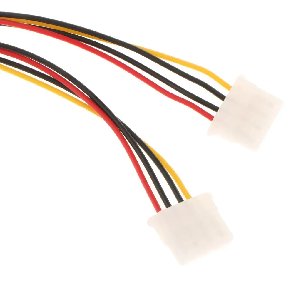 Molex 4 Pin Power Supply Y Splitter Cable Copper Adapter for Expanding IDE Hard Drive Outlets