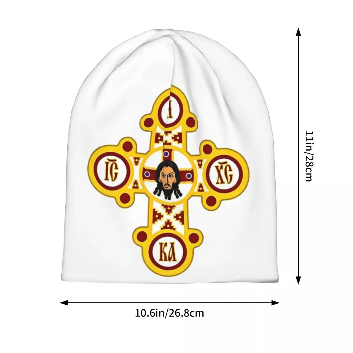 Orthodox Cross Skullies Beanies Hats Christ Vintage Unisex Outdoor Caps Warm Dual-use Bonnet Hats