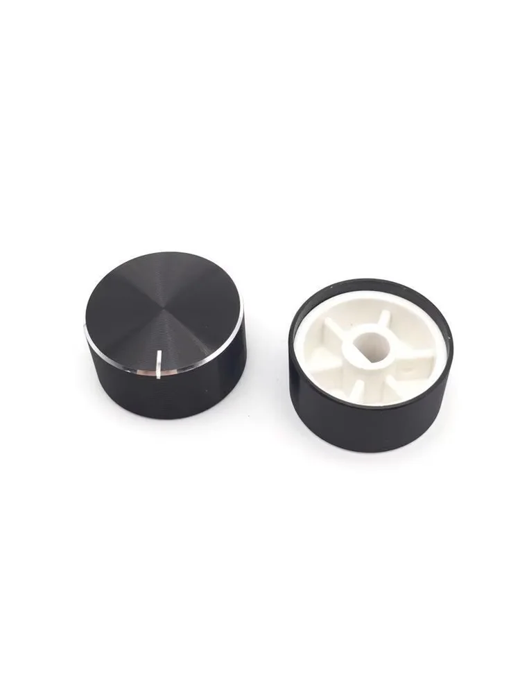 Bouton de potentiomètre en alliage d'aluminium, trou d'arbre de 25x13mm 6mm, noir (axe D), composants électroniques IC pour bricolage Arduino, 1 pièce