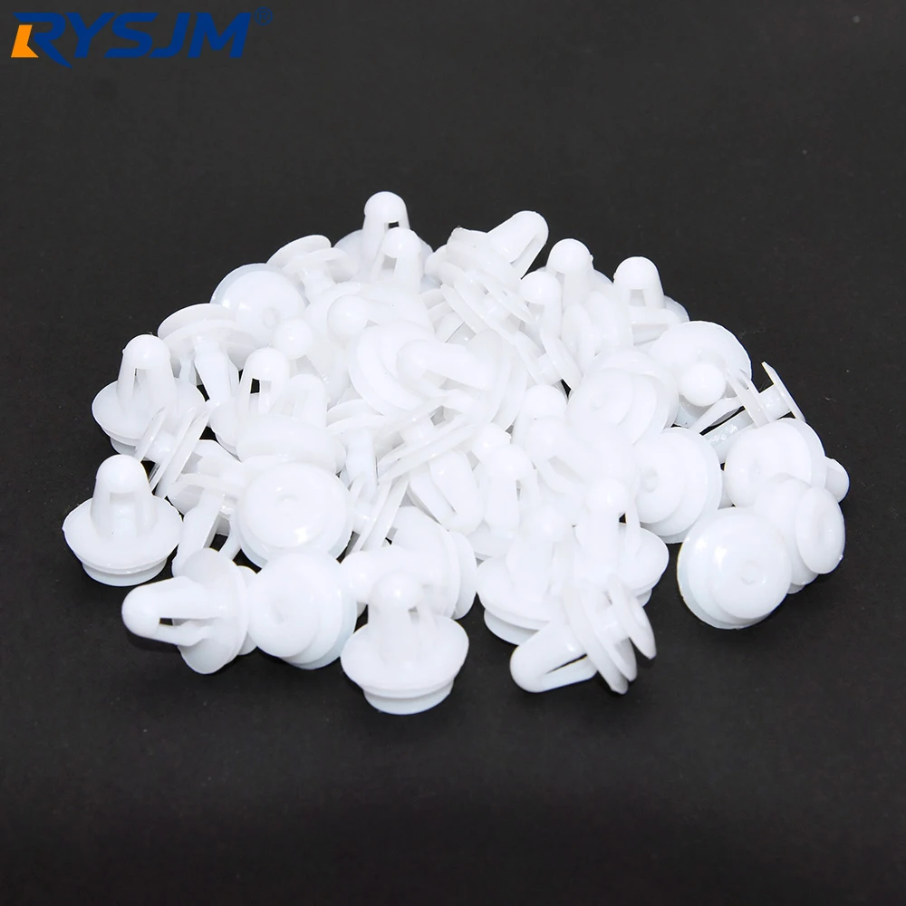 50pcs / 100pcs Universal 9mm Plastic Hole Car Fixed Rivet Retainer Rivet Push Clips Auto Bumper Fender Fastener Retainer