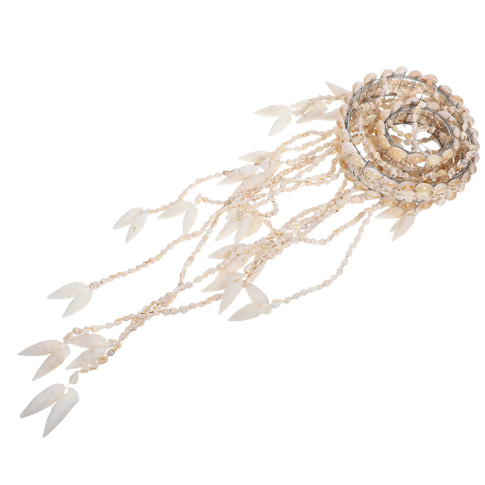 

Seashell Wind Chime Handmade Conch Beige Outdoor Decor Unique Shell Hanging Chimes Melodious Sound Tranquil Environment Elegant