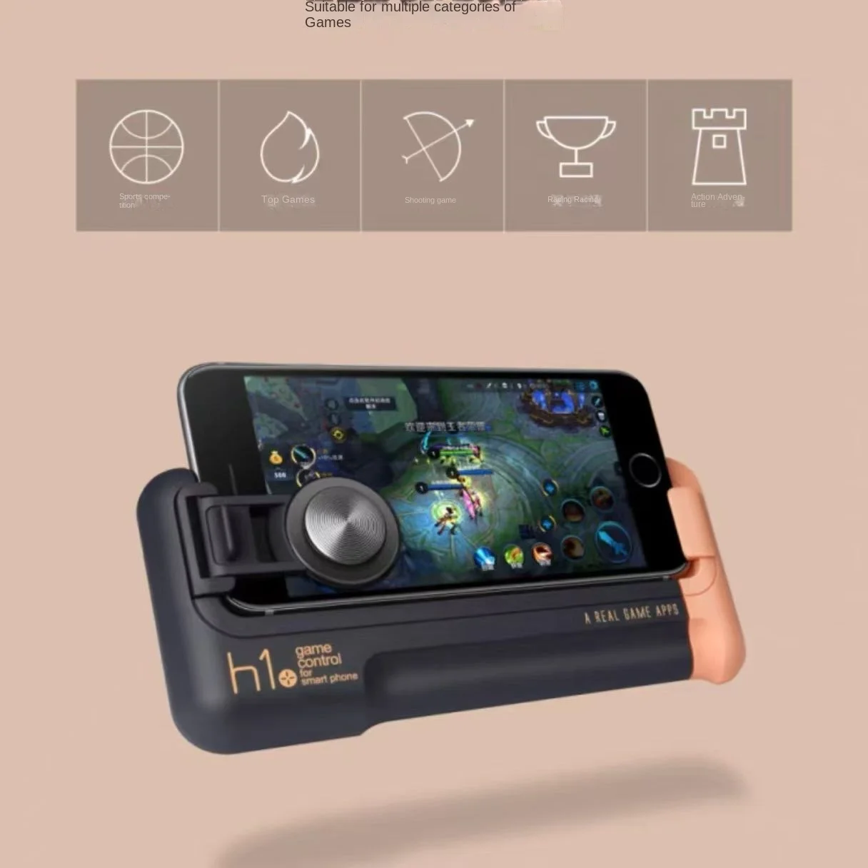 Joystick da gioco esterno universale per telefono cellulare Pulsante di contatto fisico puro Movimento artefatto Joystick sinistro stile custodia per telefono