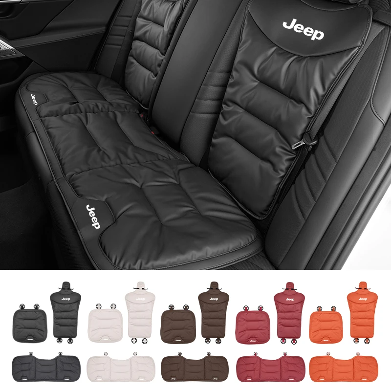 New Luxury Car Velour Leather Cushion Breathable Back Seat Cushion Seat Cover For Jeep Grand Cherokee Compass Patriot Renegade W