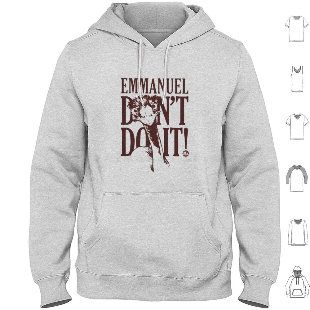 إيمانويل لا تفعل ذلك! ، تي شيرت هوديي قطن كم طويل إيمانويل دون تي دو إت إيمانويل إيمانويل لا تفعل ذلك مضحك مضحك