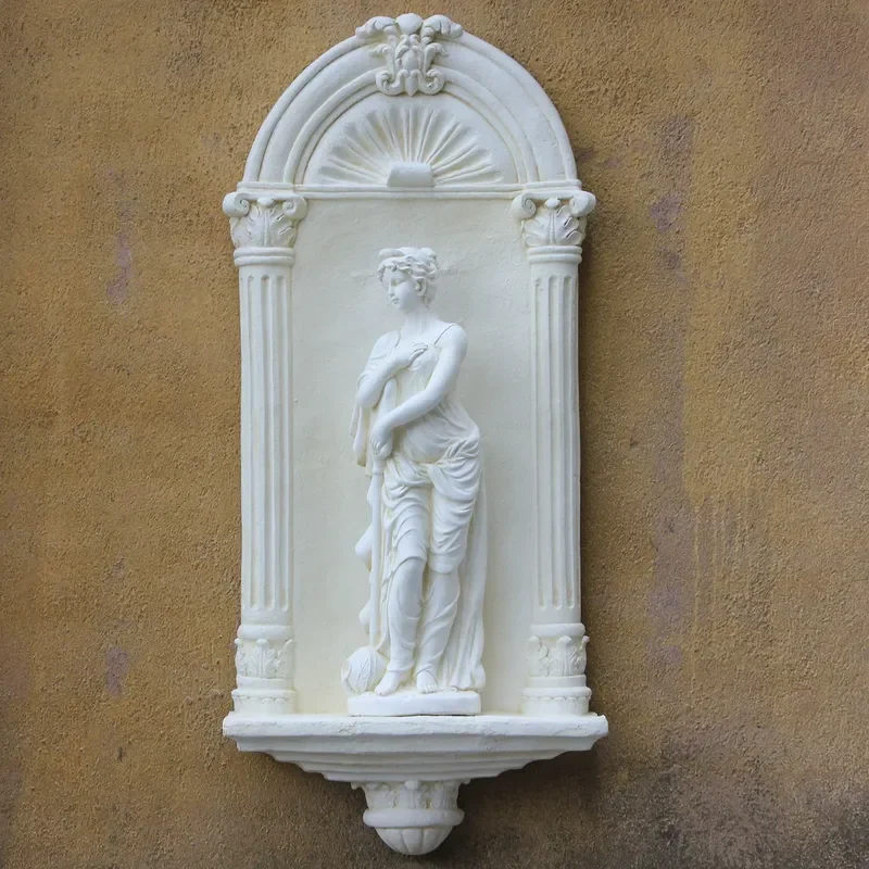 European Style Handmade Wall Hanging Exterior Decoration Retro Arch Figure Relief Craftsmanship Pendant for Entrance Wall