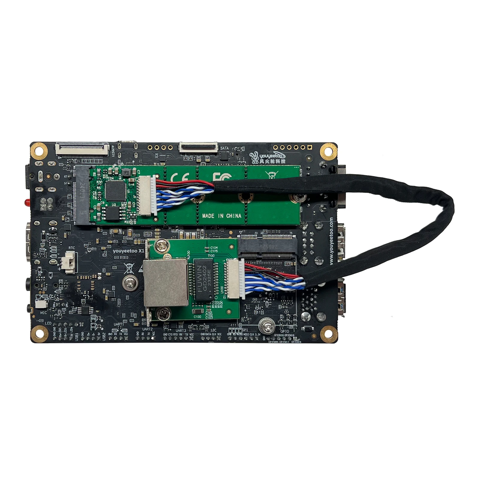 M.2 B and M Intel i225 B3 2.5G Ethernet Server NIC for youyeetoo X1 M.2 B-Key and M.2 M-Key