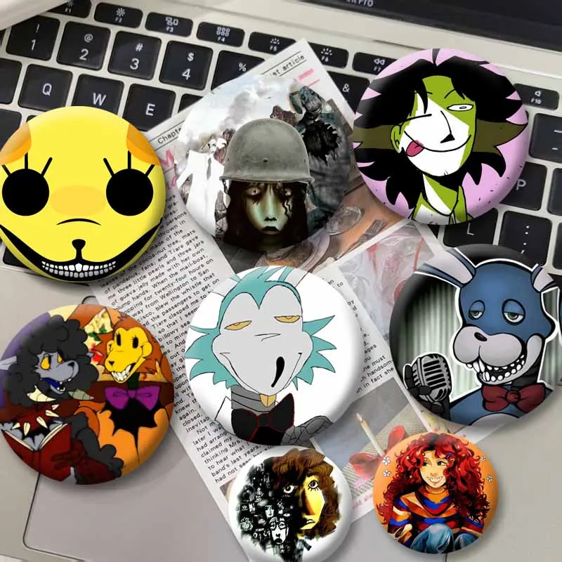 Horror Game The Walten Files Enamel Pins Cartoon Figure Button Badges Handmade Brooch for Clothes Bag Accessories Jewelry Gifts