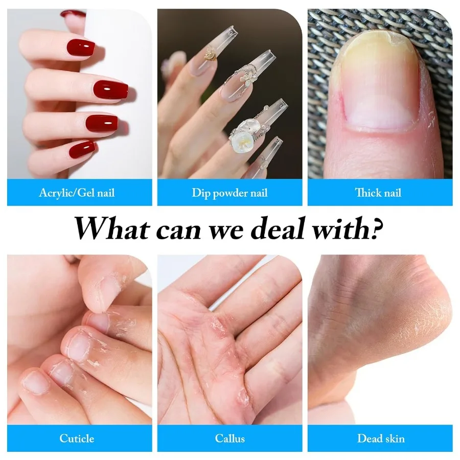 Ultra quiet and low vibration electric nail drill with portable design for crystal gel nails ideal manicure and pedicure polish