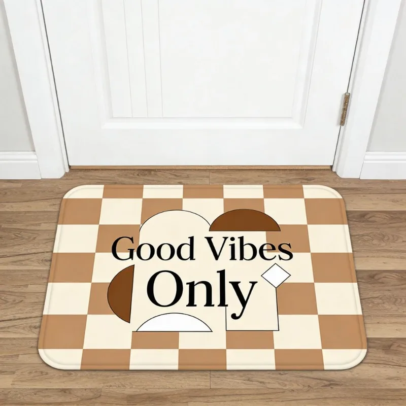 VIKAMA Modern Aesthetic Non-slip Entrance Floor Mat, Washable Welcome Rug for Entryway, Living Room, Kitchen, Home Decor