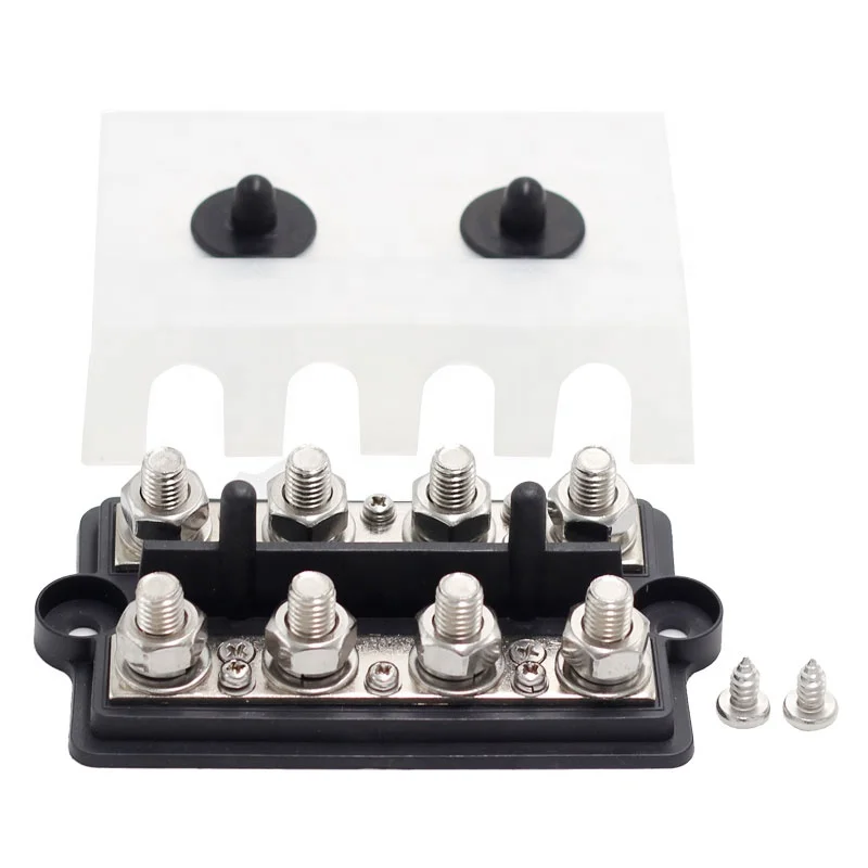 

48V 250A Pure Copper Black Busbar M10 M8 Battery Terminals for Power Distribution