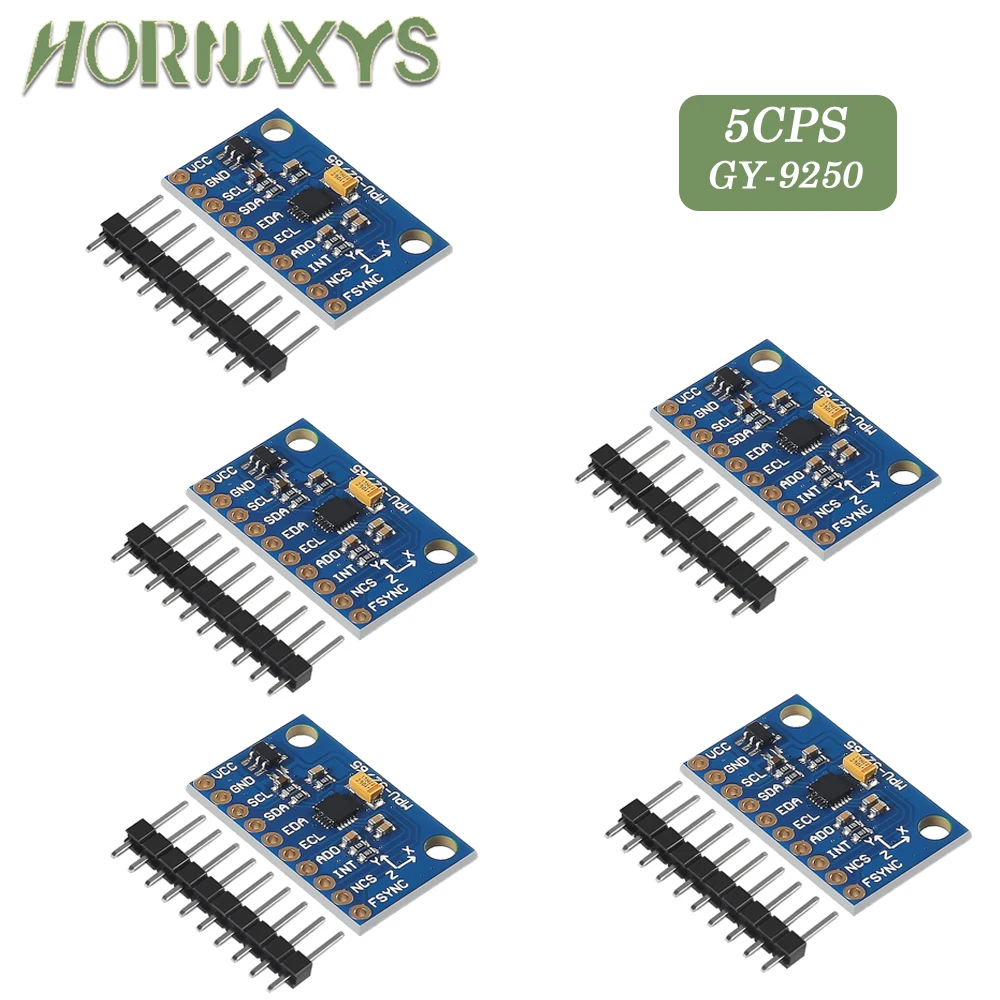 5pcs SPI IIC/I2C GY-9250 MPU 9250 MPU-9250 9-Axis Attitude +Gyro+Accelerator+Magnetometer Sensor Board Module MPU9250 3-5V Power