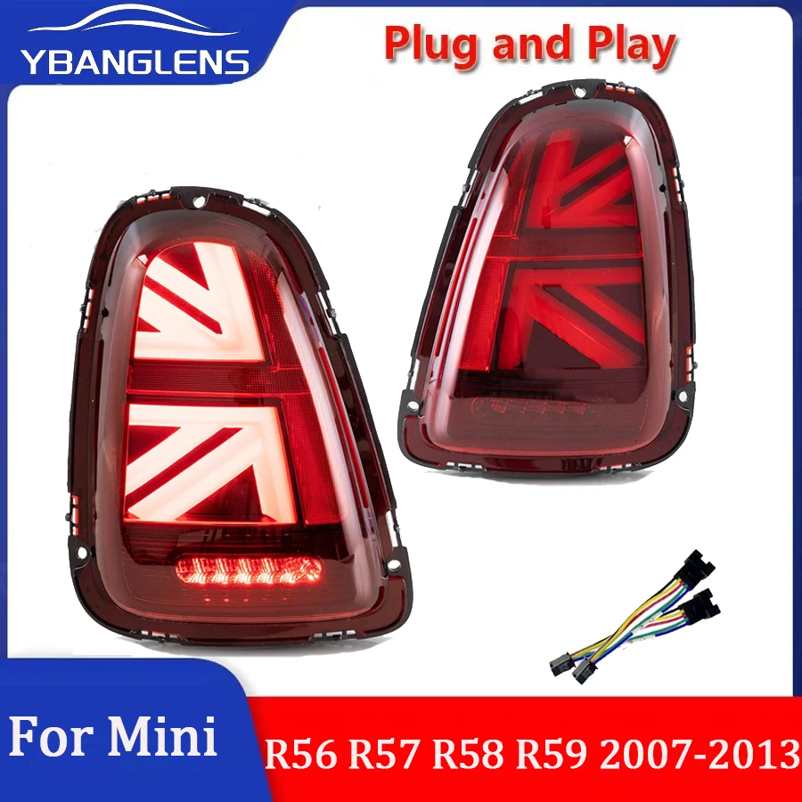 For Mini Cooper R56 R57 R58 R59 2007-2014 LED Tail Lights Assembly Rear Running Brake Reverse Turn Signal Lamps